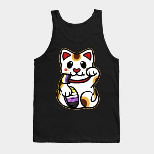 LGBTQ+ Pride Lucky Cat - Nonbinary Tank Top